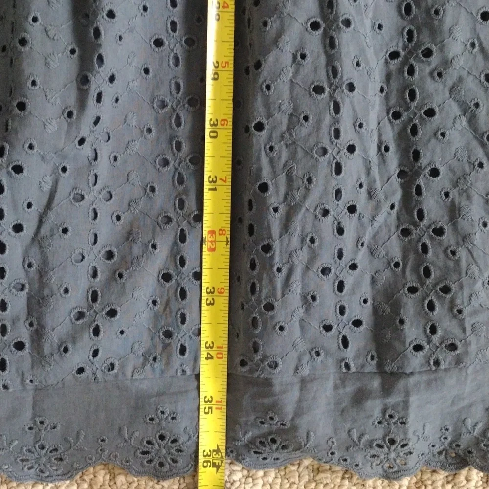Knox Rose Women's Blue Eyelet Dress, Size XL, 100% Cotton. - Picture 11 of 16